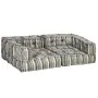 Puf modular de 2 plazas de tela de rayas grises by , Cushions for chairs and sofas - Ref: Foro24-244988, Price: 170,51 €, Dis...