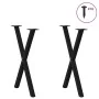 Patas para mesa comedor forma X 2uds acero negro 57x(72-73) cm by , Table legs - Ref: Foro24-4012912, Price: 54,99 €, Discoun...