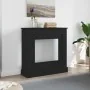Borde de chimenea roble negro 90x30x90 cm madera ingeniería de , Accesorios para hornos de leña y chimeneas - Ref: Foro24-865...