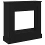 Borde de chimenea roble negro 90x30x90 cm madera ingeniería de , Accesorios para hornos de leña y chimeneas - Ref: Foro24-865...