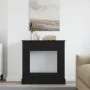 Borde de chimenea roble negro 90x30x90 cm madera ingeniería de , Accesorios para hornos de leña y chimeneas - Ref: Foro24-865...