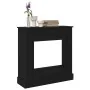 Borde de chimenea roble negro 90x30x90 cm madera ingeniería de , Accesorios para hornos de leña y chimeneas - Ref: Foro24-865...