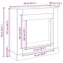 Borde de chimenea roble negro 90x30x90 cm madera ingeniería de , Accesorios para hornos de leña y chimeneas - Ref: Foro24-865...