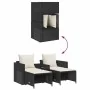 Set de muebles de jardín 5 pzas y cojines apilables negro von , Outdoor-Sofas - Ref: Foro24-4104163, Preis: 256,82 €, Rabatt: %