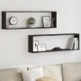 Estantes cúbicos de pared 2 uds roble negro 100x15x30 cm von , Regale und Regale - Ref: Foro24-862058, Preis: 41,99 €, Rabatt: %