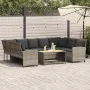 Sofá de jardín con cojines ratán sintético gris claro de , Conjuntos de jardín - Ref: Foro24-3365334, Precio: 645,79 €, Descu...