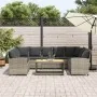 Sofá de jardín con cojines ratán sintético gris claro de , Conjuntos de jardín - Ref: Foro24-3365334, Precio: 645,79 €, Descu...
