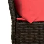 Sofá de jardín con cojines ratán sintético marrón by , Garden sets - Ref: Foro24-3365336, Price: 645,79 €, Discount: %