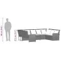 Sofá de jardín con cojines ratán sintético marrón by , Garden sets - Ref: Foro24-3365336, Price: 645,79 €, Discount: %