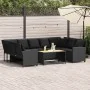 Sofás de jardín 3 piezas y cojines ratán sintético negro de , Conjuntos de jardín - Ref: Foro24-3365329, Precio: 622,35 €, De...