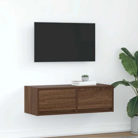 Mueble de TV madera contrachapada roble marrón 80x31x25,5 cm von , TV-Möbel - Ref: Foro24-861520, Preis: 54,01 €, Rabatt: %