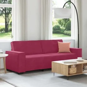 Sofá de 3 plazas de terciopelo rojo tinto 180 cm by , Sofas - Ref: Foro24-4105034, Price: 256,24 €, Discount: %