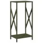 Leñero verde oliva 34x25x70 cm Acero laminado en frío by , Firewood bags and holders - Ref: Foro24-864322, Price: 43,69 €, Di...