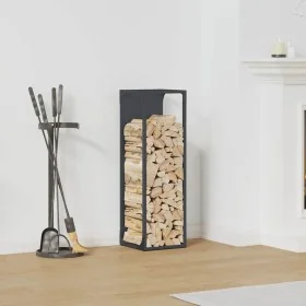 Leñero antracita 25x25x80 cm Acero laminado en frío von , Brennholztaschen und -halter - Ref: Foro24-864265, Preis: 43,44 €, ...