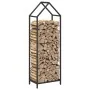 Leñero negro 40x25x120 cm Acero laminado en frío von , Brennholztaschen und -halter - Ref: Foro24-864299, Preis: 49,79 €, Rab...