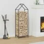 Leñero antracita 40x25x120 cm Acero laminado en frío by , Firewood bags and holders - Ref: Foro24-864301, Price: 50,36 €, Dis...