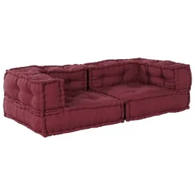 Puff modular de tela color granate 140x70x36 cm by , Cushions for chairs and sofas - Ref: Foro24-4019032, Price: 173,10 €, Di...