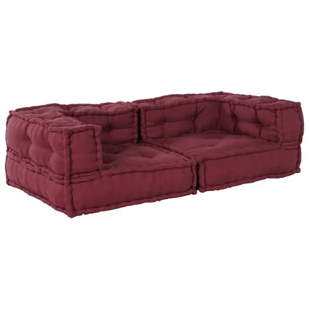 Puff modular de tela color granate 140x70x36 cm by , Cushions for chairs and sofas - Ref: Foro24-4019032, Price: 173,10 €, Di...