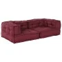 Puff modular de tela color granate 140x70x36 cm by , Cushions for chairs and sofas - Ref: Foro24-4019032, Price: 173,10 €, Di...