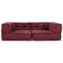Puff modular de tela color granate 140x70x36 cm by , Cushions for chairs and sofas - Ref: Foro24-4019032, Price: 173,10 €, Di...