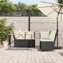 Set de sofás de jardín con cojines 3 pzas ratán sintético negro by , Garden sets - Ref: Foro24-3365341, Price: 417,63 €, Disc...