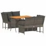 Set de sofá de jardín 3 pzas y cojines ratán sintético gris by , Garden sets - Ref: Foro24-3365343, Price: 434,97 €, Discount: %