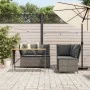 Set de sofá de jardín 3 pzas y cojines ratán sintético gris by , Garden sets - Ref: Foro24-3365343, Price: 434,97 €, Discount: %