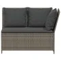 Set de sofá de jardín 3 pzas y cojines ratán sintético gris by , Garden sets - Ref: Foro24-3365343, Price: 434,97 €, Discount: %