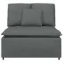 Sofá modular con módulo central y cojines gris oscuro 100 cm by , Unidades para sofás seccionales - Ref: Foro24-4104418, Pric...