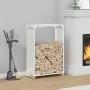 Leñero blanco 60x28x90 cm Acero laminado en frío von , Brennholztaschen und -halter - Ref: Foro24-864212, Preis: 61,04 €, Rab...
