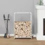 Leñero blanco 60x28x90 cm Acero laminado en frío von , Brennholztaschen und -halter - Ref: Foro24-864212, Preis: 61,04 €, Rab...