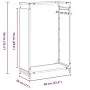 Leñero blanco 60x28x90 cm Acero laminado en frío von , Brennholztaschen und -halter - Ref: Foro24-864212, Preis: 61,04 €, Rab...