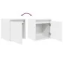 Mesillas de noche de pared 2 uds blanco 38x34x40 cm de , Mesitas de noche - Ref: Foro24-861230, Precio: 66,36 €, Descuento: %