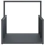 Leñero antracita 40x40x40 cm Acero laminado en frío by , Firewood bags and holders - Ref: Foro24-864273, Price: 40,49 €, Disc...