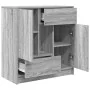 Aparador con cajones y puertas gris Sonoma 70,5x34x74,5 cm de , Aparadores - Ref: Foro24-861846, Precio: 101,33 €, Descuento: %