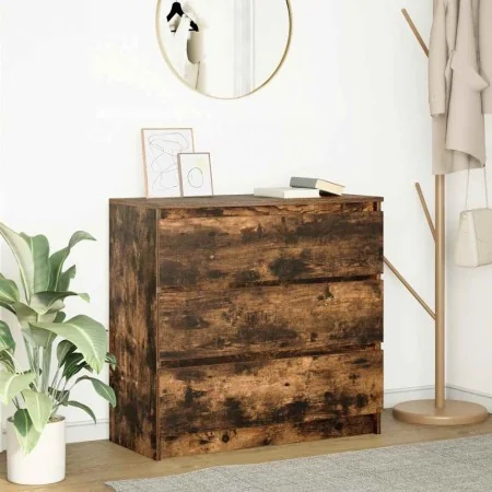 Aparador roble ahumado 80x35x76 cm madera de ingeniería by , Sideboards - Ref: Foro24-861737, Price: 94,90 €, Discount: %
