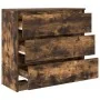 Aparador roble ahumado 80x35x76 cm madera de ingeniería by , Sideboards - Ref: Foro24-861737, Price: 94,90 €, Discount: %