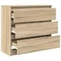 Aparador de roble Sonoma 80x35x76 cm de madera de ingeniería von , Sideboards - Ref: Foro24-861735, Preis: 96,57 €, Rabatt: %