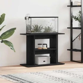 Soporte para acuario de madera de roble negro 80x35x60 cm by , Aquarium supports - Ref: Foro24-862149, Price: 57,28 €, Discou...