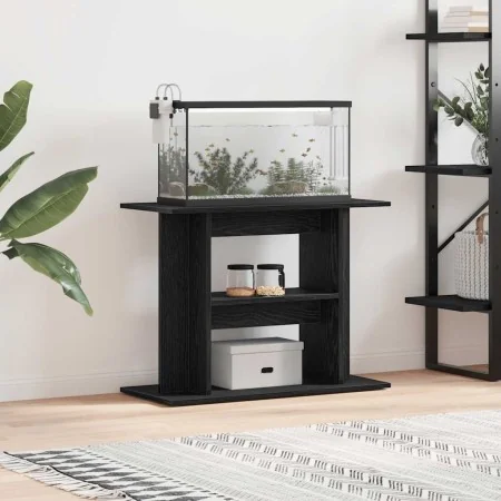 Soporte para acuario de madera de roble negro 80x35x60 cm by , Aquarium supports - Ref: Foro24-862149, Price: 57,28 €, Discou...