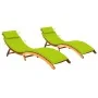 Tumbonas 2 unidades con cojines madera maciza de acacia de , Tumbonas - Ref: Foro24-3077372, Precio: 372,85 €, Descuento: %