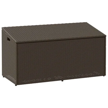 Caja de almacenaje jardín ratán sintético marrón 110x50x58 cm by , Outdoor storage boxes - Ref: Foro24-4104070, Price: 113,56...
