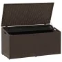 Caja de almacenaje jardín ratán sintético marrón 110x50x58 cm by , Outdoor storage boxes - Ref: Foro24-4104070, Price: 113,56...