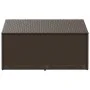 Caja de almacenaje jardín ratán sintético marrón 110x50x58 cm by , Outdoor storage boxes - Ref: Foro24-4104070, Price: 113,56...