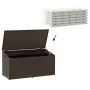 Caja de almacenaje jardín ratán sintético marrón 110x50x58 cm by , Outdoor storage boxes - Ref: Foro24-4104070, Price: 113,56...