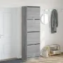 Mueble zapatero 4 cajones abatibles gris Sonoma 60x42x204 cm de , Zapateros y organizadores de calzado - Ref: Foro24-3214397,...