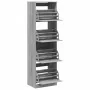 Mueble zapatero 4 cajones abatibles gris Sonoma 60x42x204 cm de , Zapateros y organizadores de calzado - Ref: Foro24-3214397,...