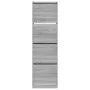 Mueble zapatero 4 cajones abatibles gris Sonoma 60x42x204 cm de , Zapateros y organizadores de calzado - Ref: Foro24-3214397,...
