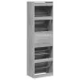 Mueble zapatero 4 cajones abatibles gris Sonoma 60x42x204 cm de , Zapateros y organizadores de calzado - Ref: Foro24-3214397,...