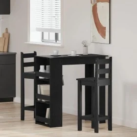 Mesa bar con estante almacenaje roble negro 102x50x103,5 cm von , Küchen- und Esstische - Ref: Foro24-862079, Preis: 93,15 €,...